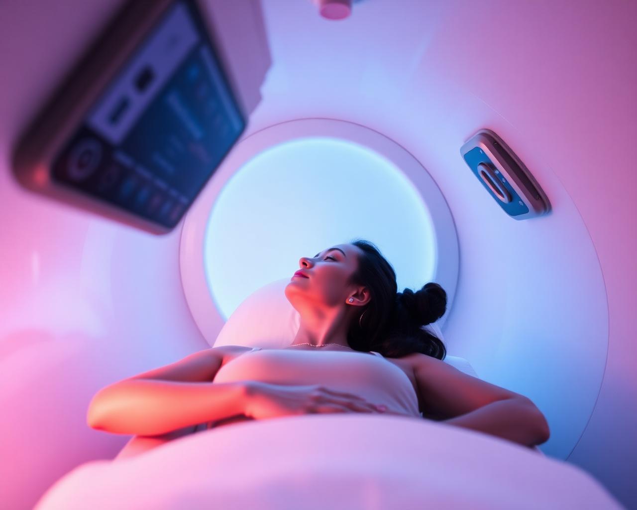 Person relaxing inside a Sanso2 chamber